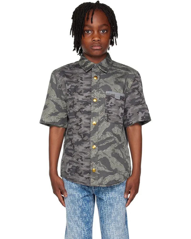 Diesel Kids Gray Curm Shirt K544