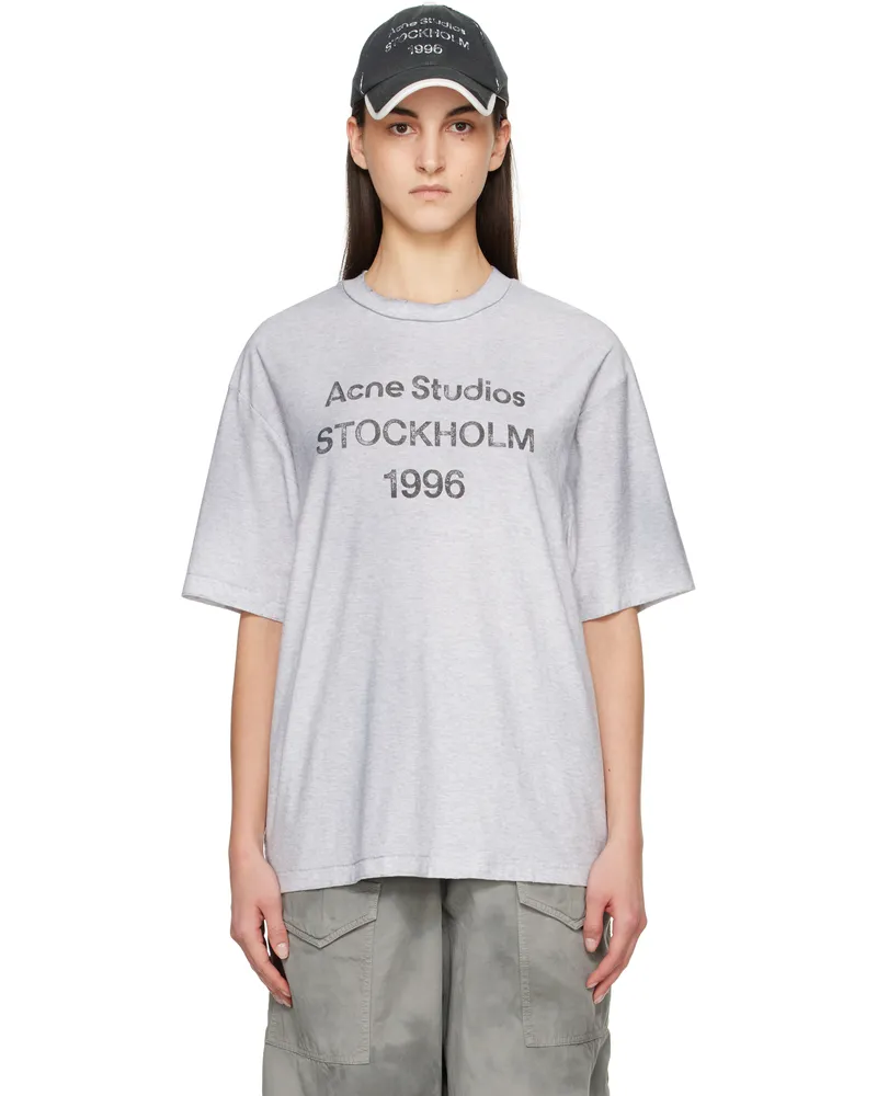 Acne Studios Gray Logo T-shirt 92h