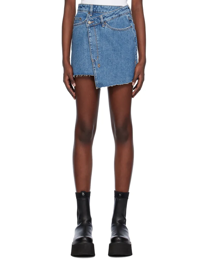 ksubi Blue Rap Denim Miniskirt Denim