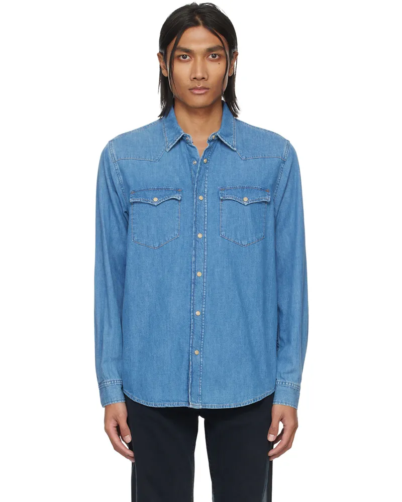 Nudie Jeans Blue George Denim Shirt Another
