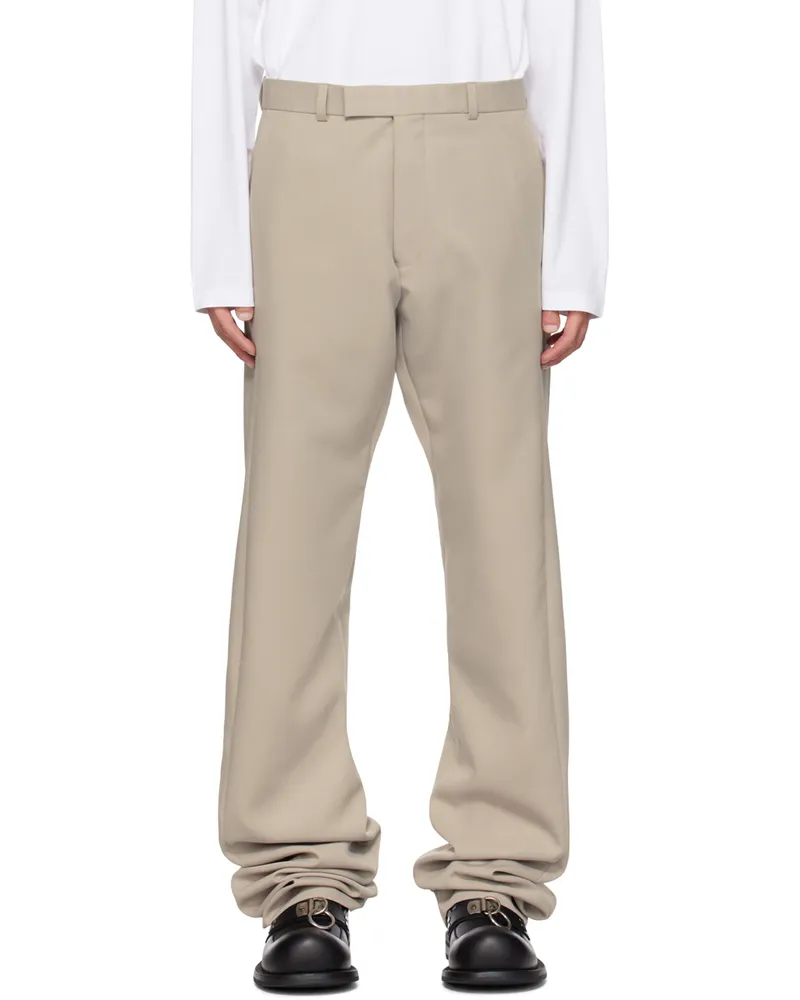 Martine Rose Beige Twist Seam Trousers Stone
