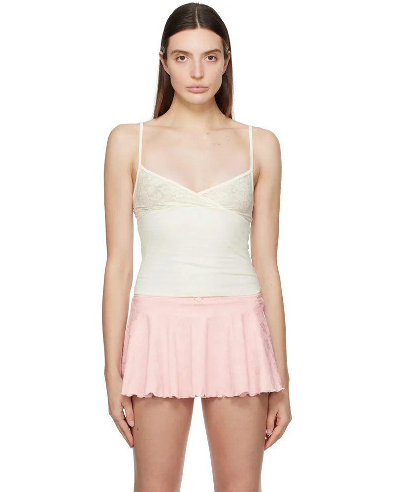 Frankies Bikinis Off-White Dream Tank Top Porcelain