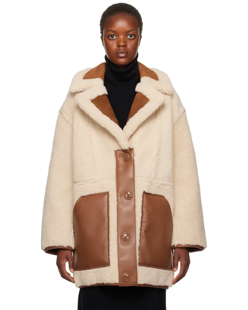 STAND Off-White Tory Faux-Shearling Jacket 10120