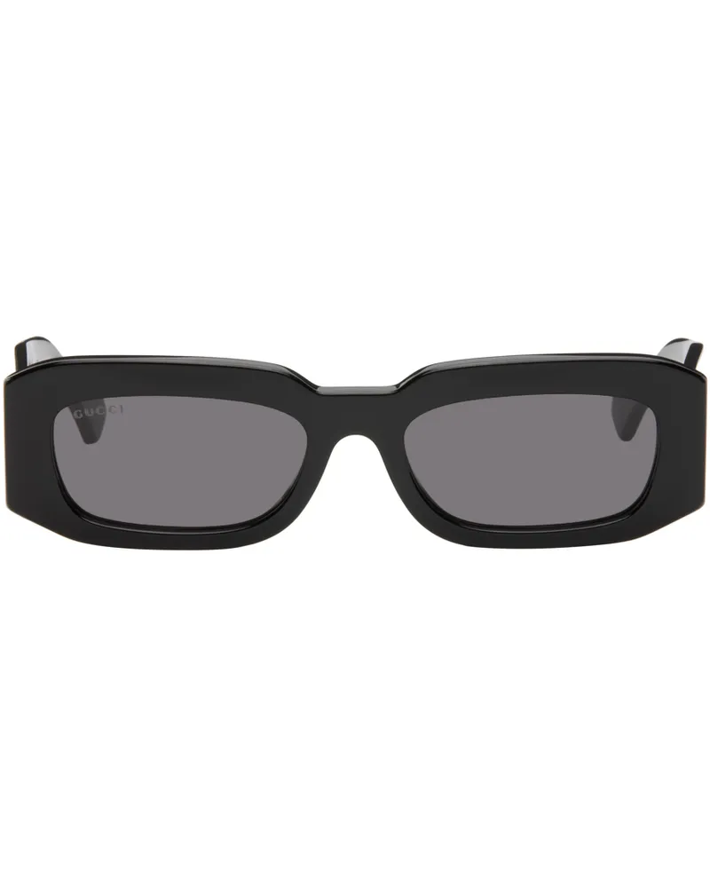 Gucci Black Rectangular Sunglasses 001