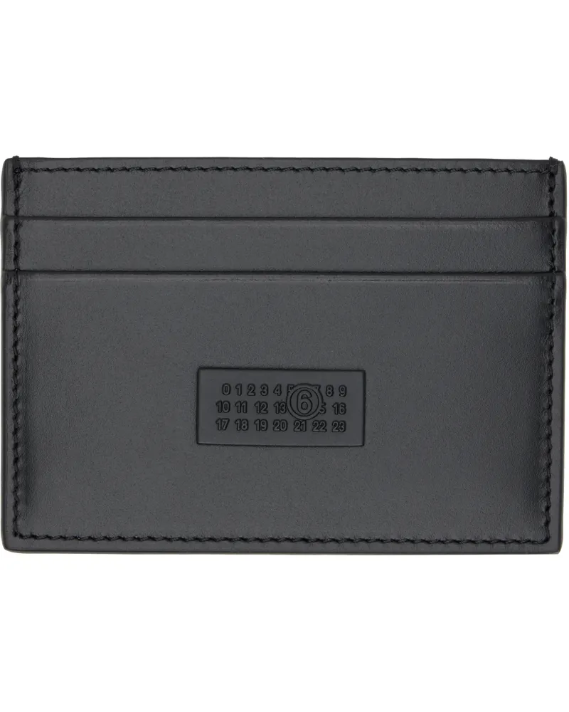 Maison Margiela Black Leather Card Holder Black