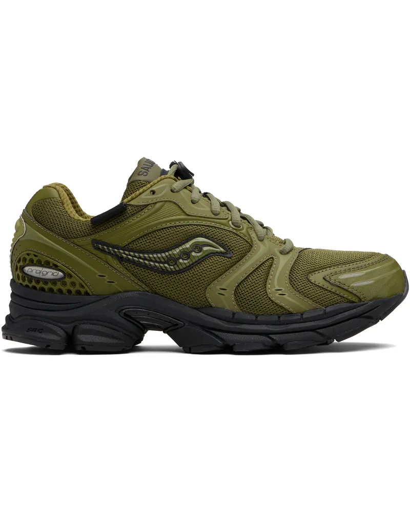 Saucony Khaki ProGrid Triumph 4 Gorpcore Sneakers Avocado