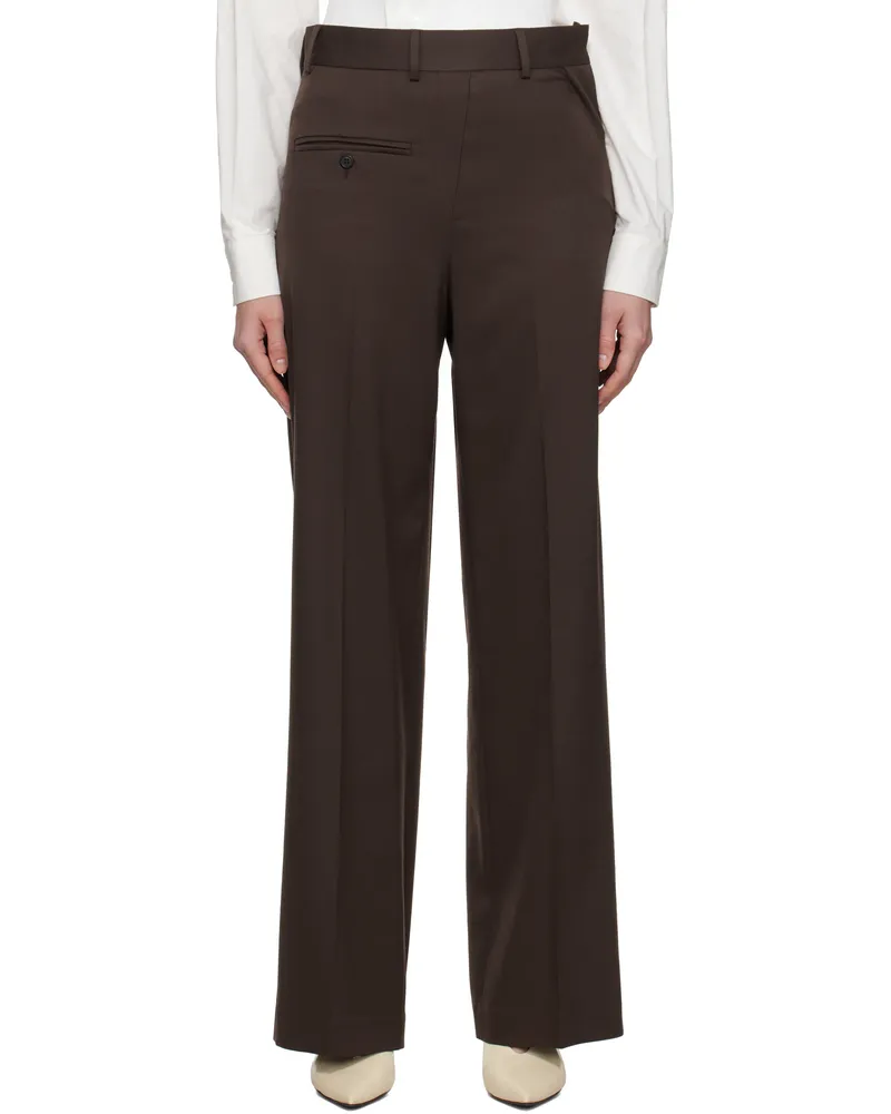 Maison Margiela Brown Twist Wool Blend Trousers 140