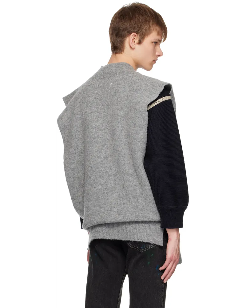 Maison Margiela Gray V-Neck Vest - bei MyBestBrands shoppen