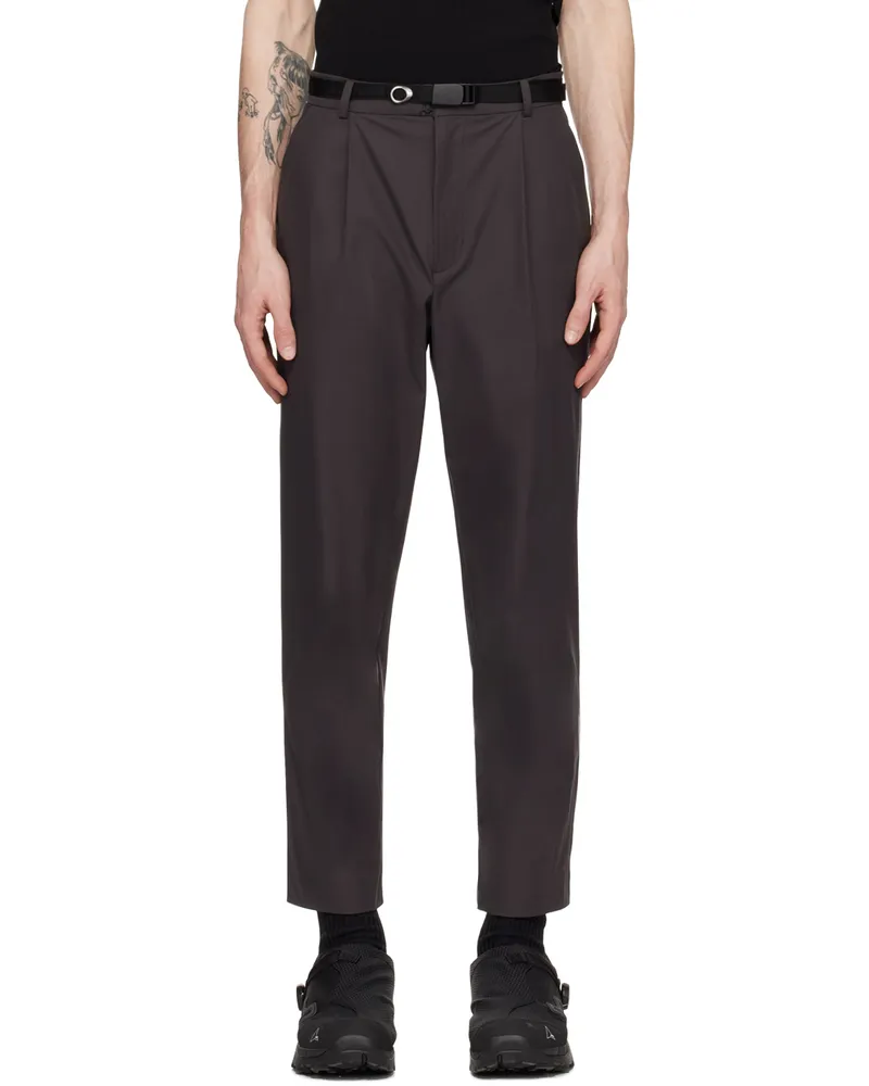 Hyein Seo Gray Slim Trousers Dark