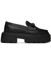 Jimmy Choo Black Bryer Flat Loafers Black