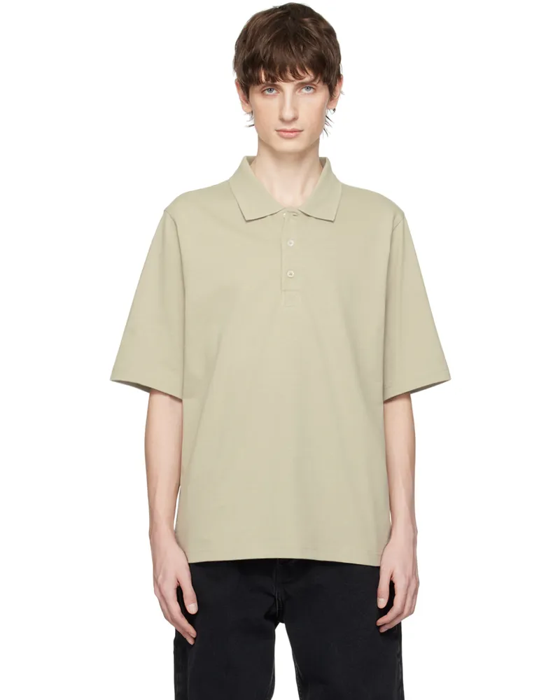 Filippa K Taupe Boxy Polo Light