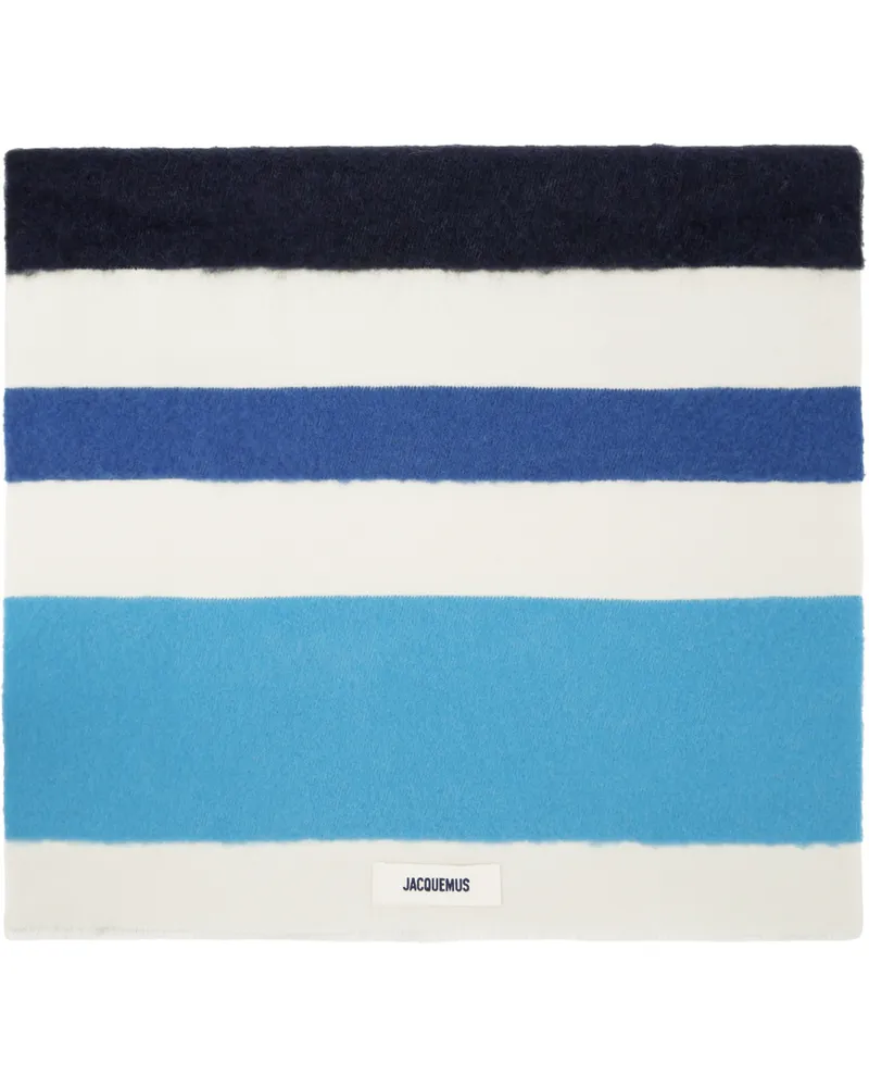 Jacquemus Off-White & Blue 'L'écharpe Arazzo' Scarf 030