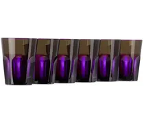 Purple Double Face Tumbler Set, 6 pcs