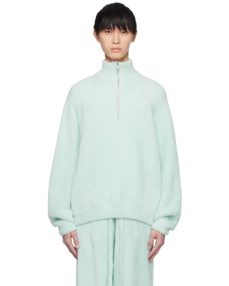 BONSAI Blue Half-Zip Sweater Ice