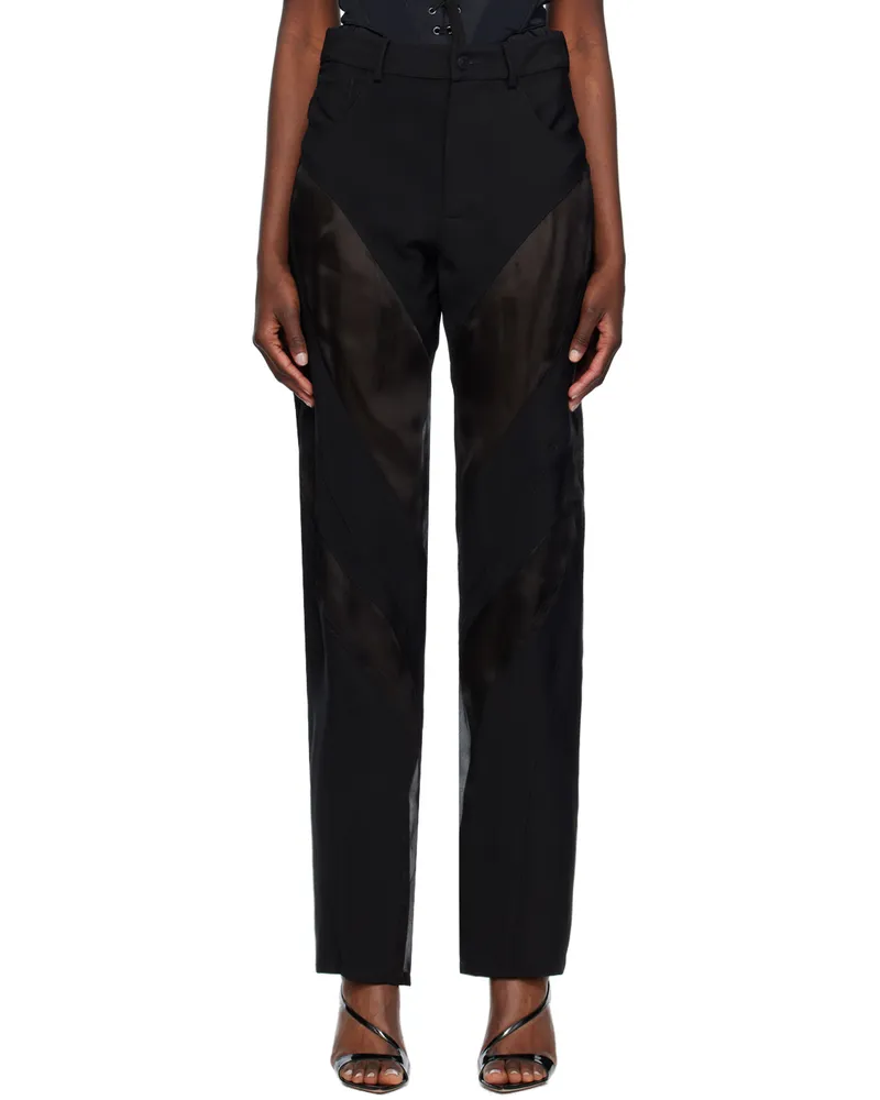 Thierry Mugler Black Paneled Trousers B1919