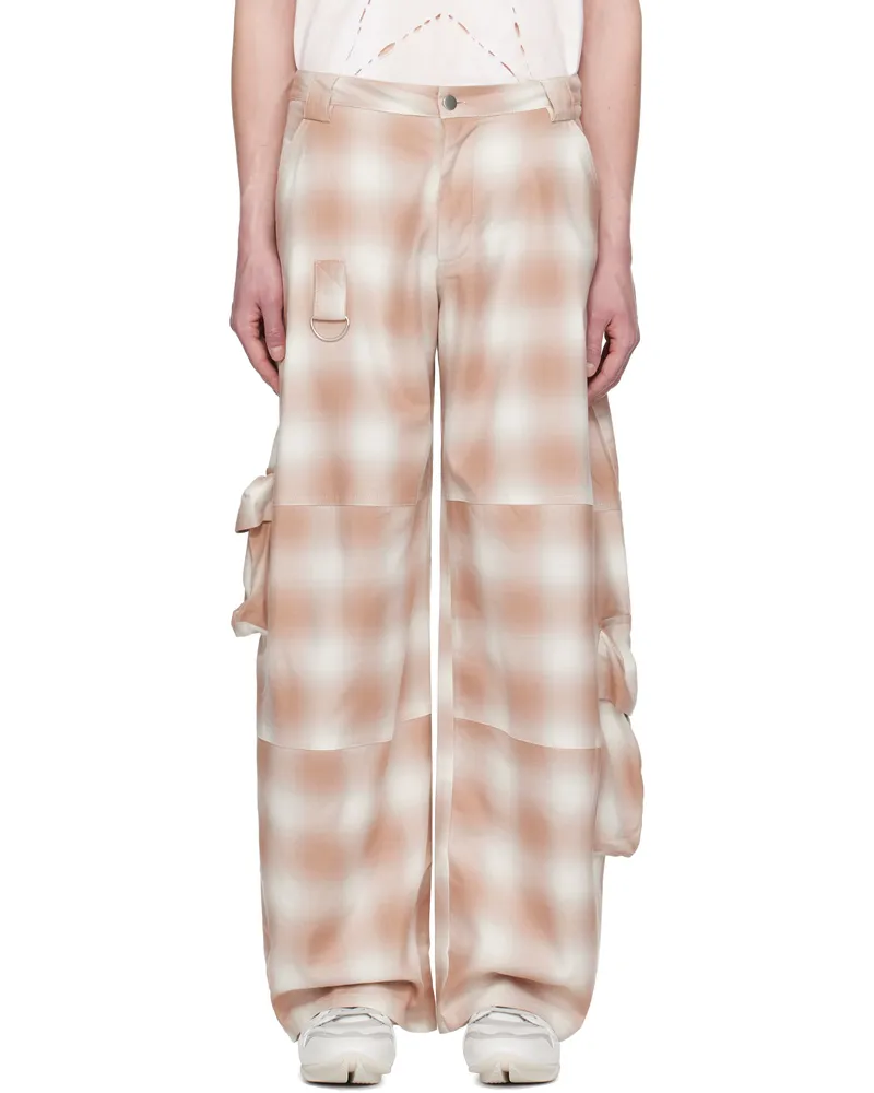 Collina Strada Orange Lawn Cargo Pants Peach