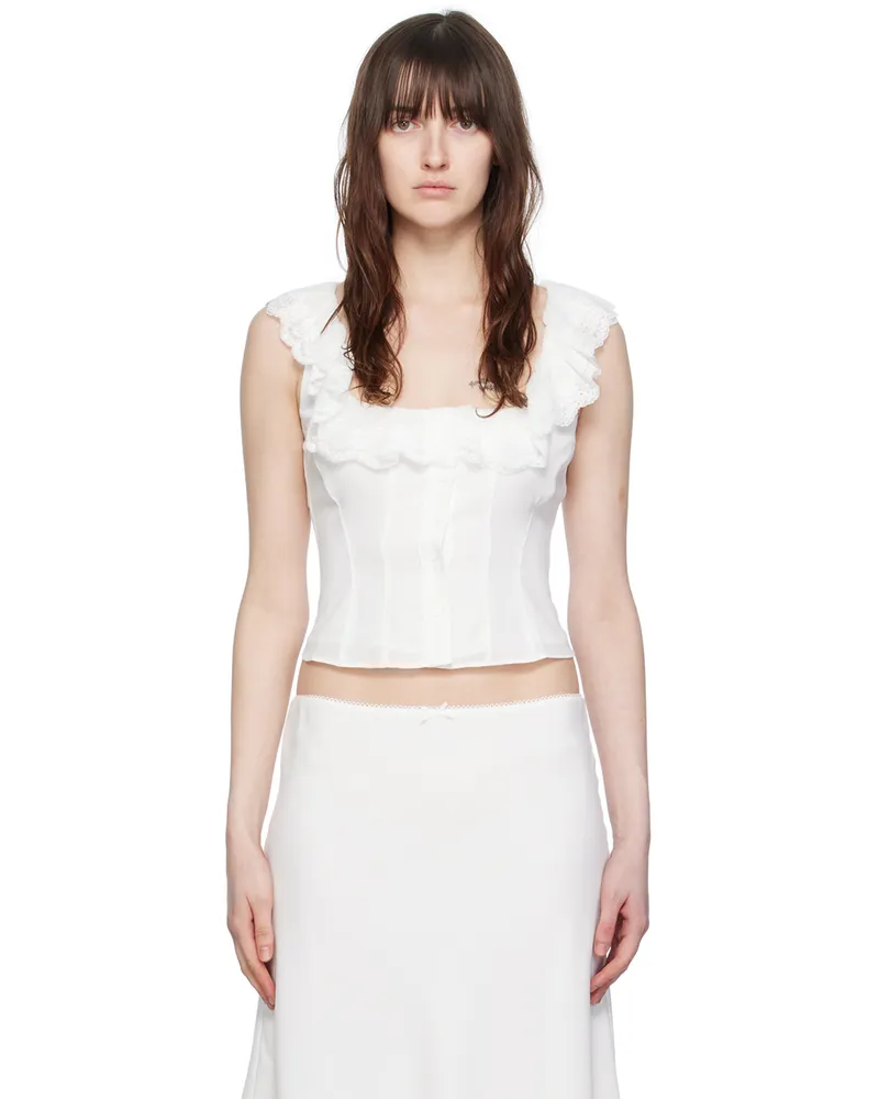 GUIZIO White Paloma Tank Top White