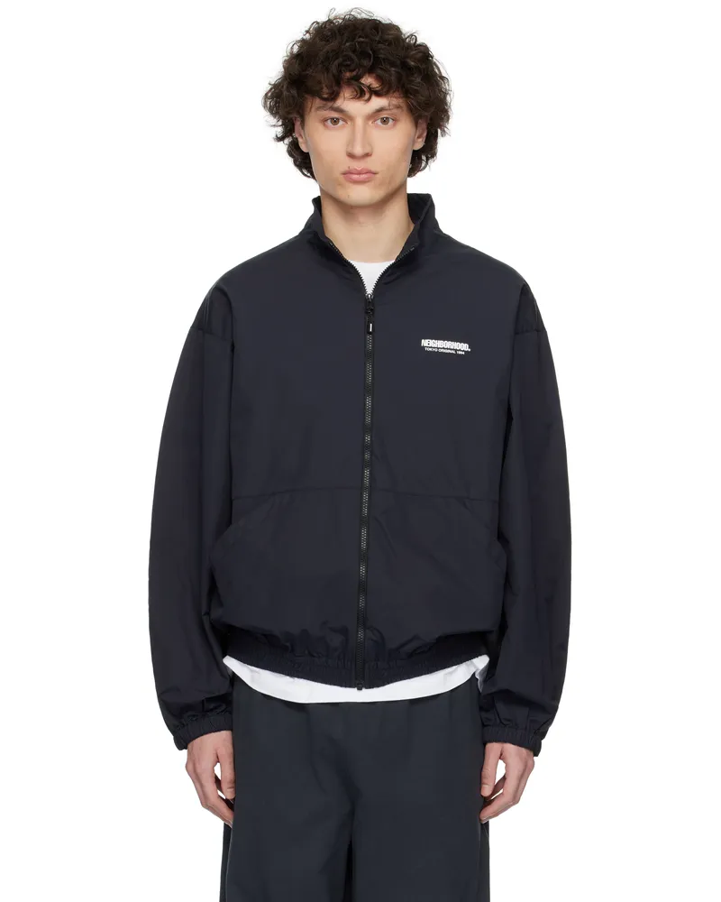 Neighborhood Black Water-Repellent Track Jacket Black