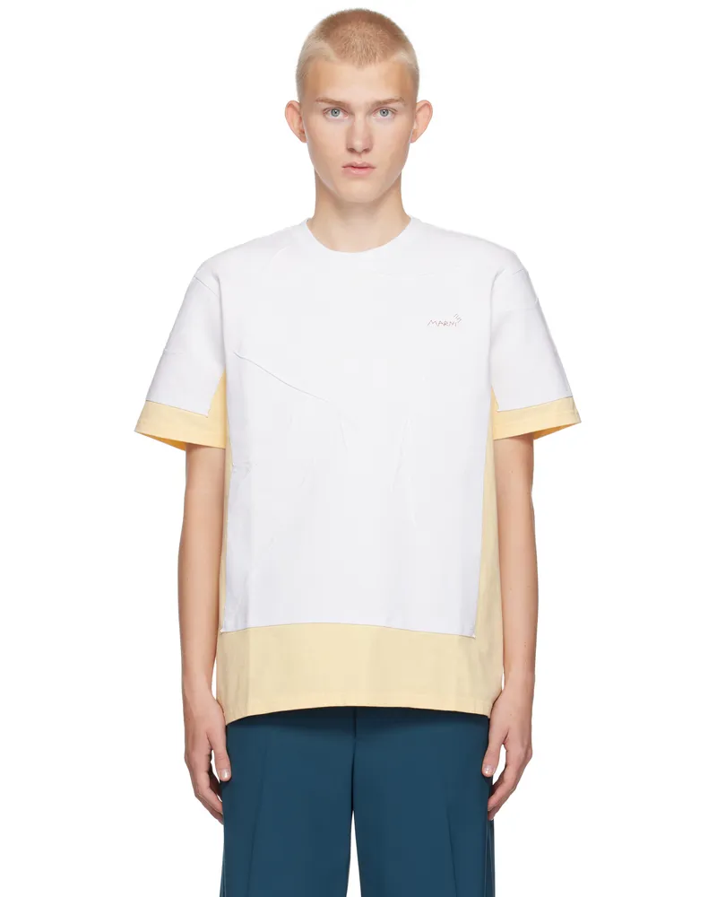 Marni White & Beige Double T-shirt 00w13