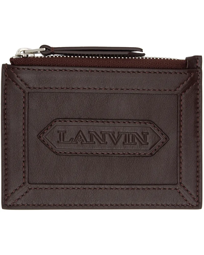 Lanvin Burgundy Zipped Card Holder 39