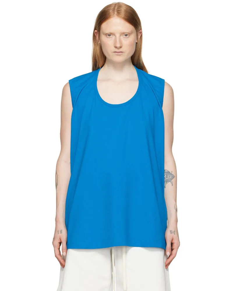 Maison Margiela Blue Cut-Out Tank Top 519