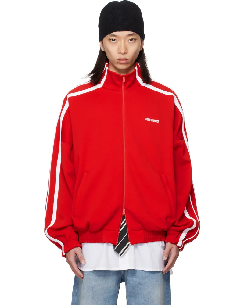 VETEMENTS Red Gym Track Jacket Red