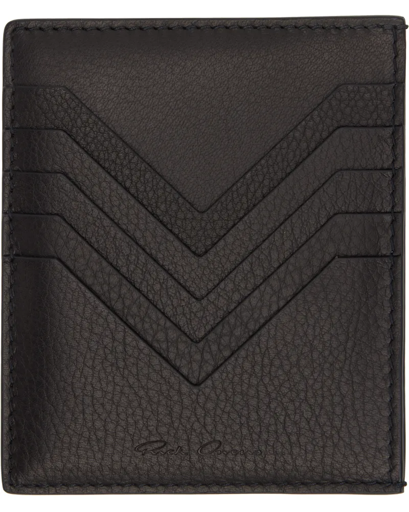 Rick Owens Black Porterville Square Soft Grain Card Holder 09