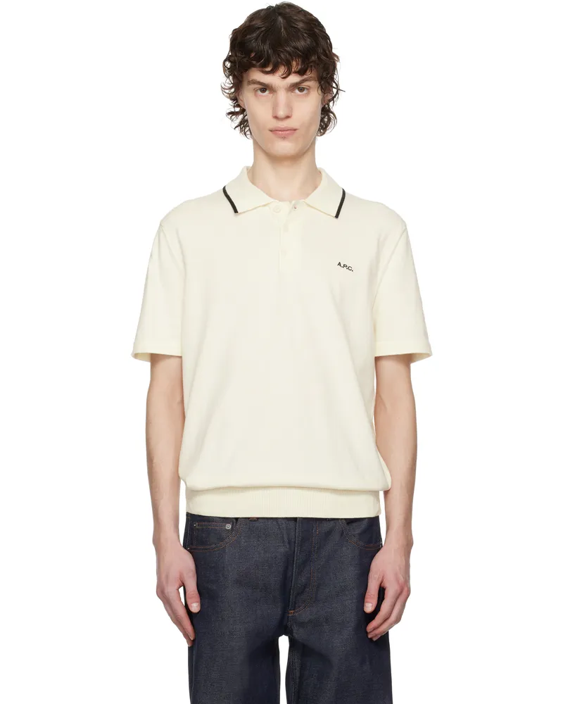 A.P.C. Off-White Fynn Polo Blanc