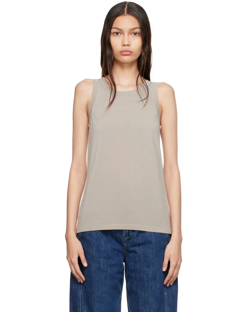 Studio Nicholson Taupe Circa Tank Top Pebble