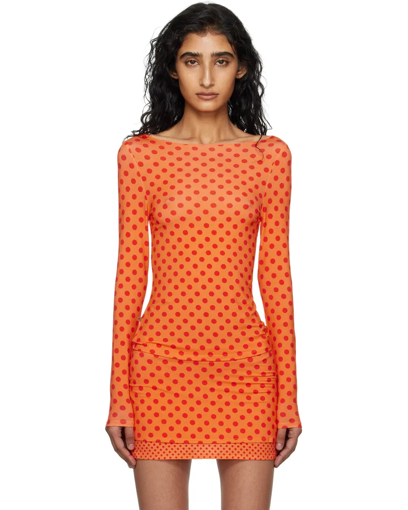 Miaou Orange & Red Amelia T-shirt Red