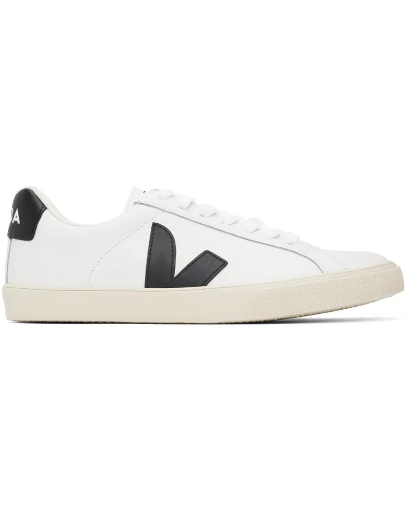 VEJA White & Black Esplar Leather Sneakers Extra