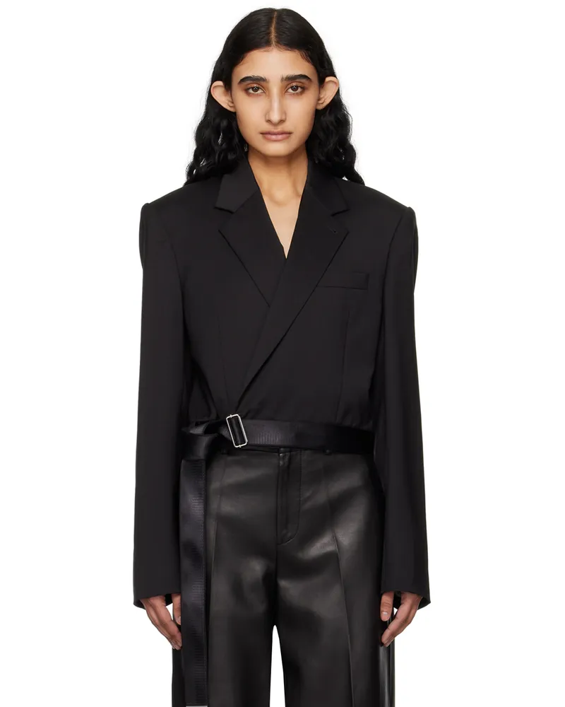 Helmut Lang Black Wrap Blazer Black
