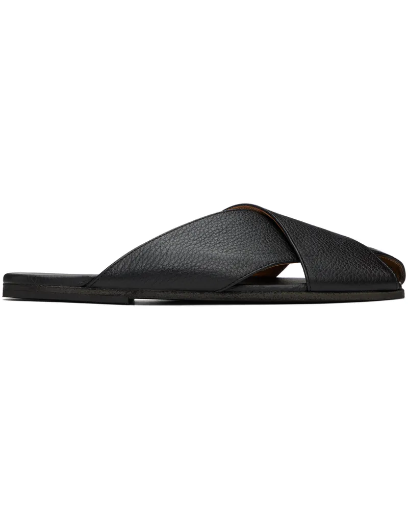 Marsèll Black Spatola Sandals 666
