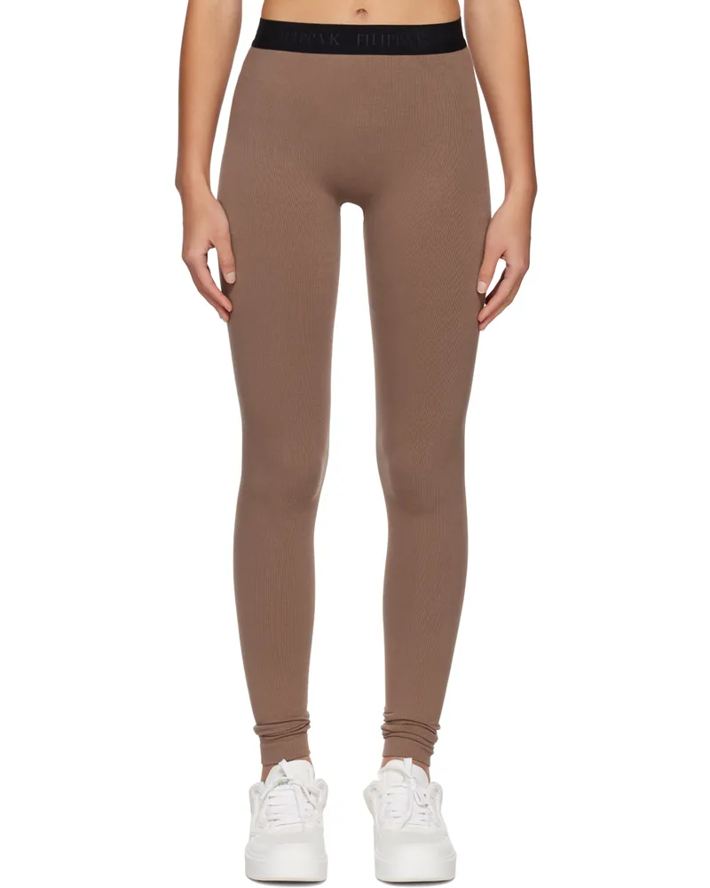 Filippa K Taupe Jacquard Leggings 9557
