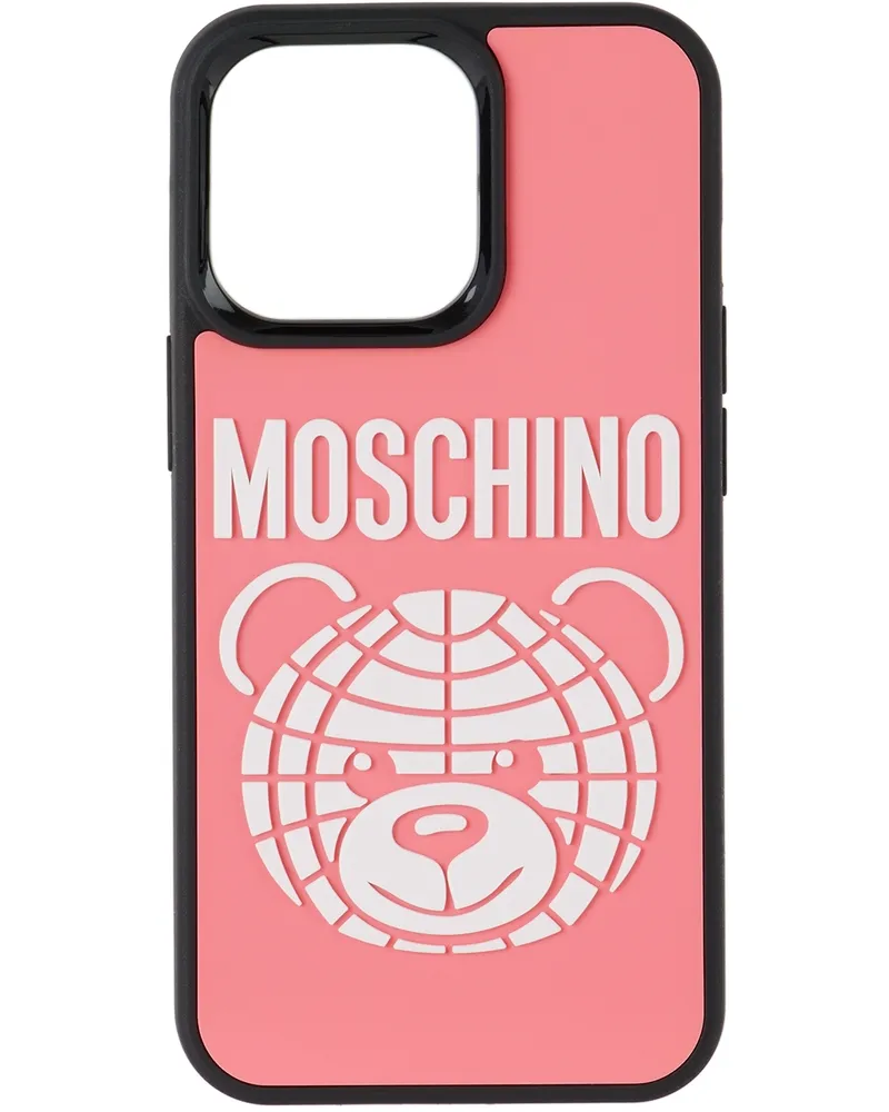 Moschino Pink Teddy iPhone 13 Pro Case Fucsia