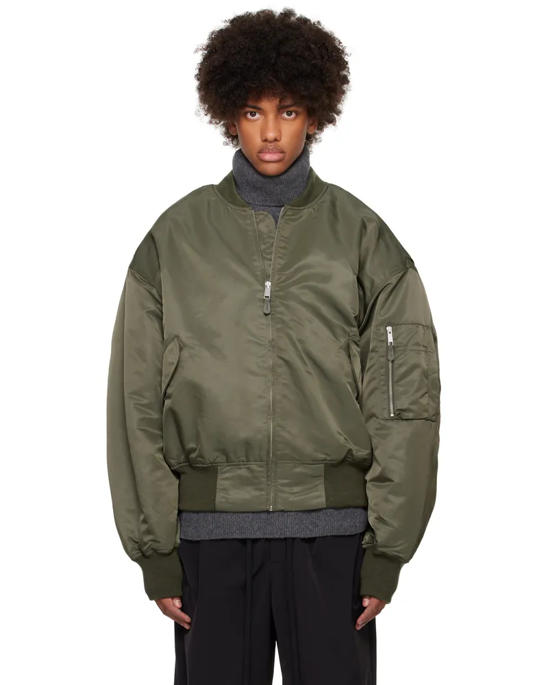 Entire Studios Khaki Broad Bomber Jacket Khaki