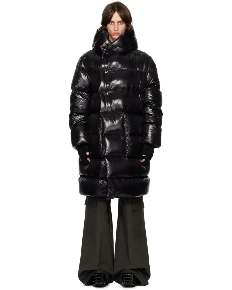 Rick Owens Black Porterville Hooded Liner Down Coat 09