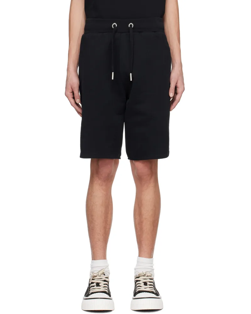 AMI Paris Black Ami de Cœur Shorts Black