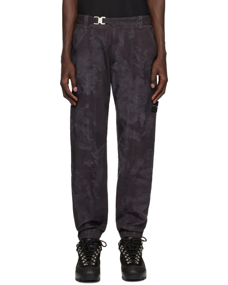 Stone Island Gray Broken Twill 'OLD' Effect Cargo Pants V0062