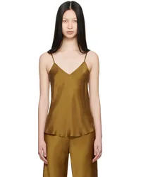 Silk Laundry Tan Bias-Cut Camisole Drought