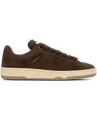 Lanvin Brown Suede Curb Lite Sneakers Light