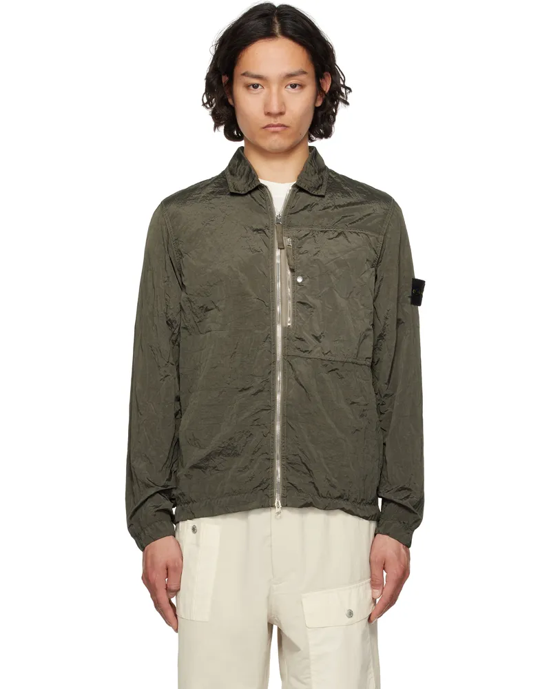 Stone Island Khaki ECONYL Nylon Metal Jacket V0054