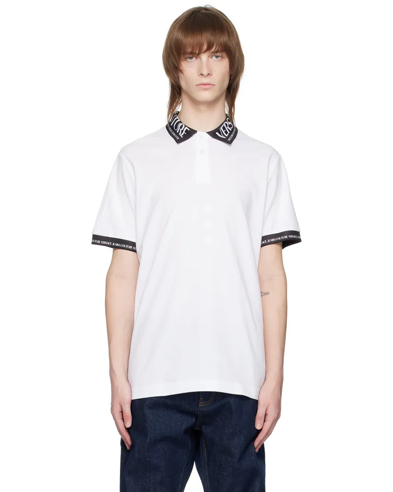 Versace Jeans White Printed Polo E003