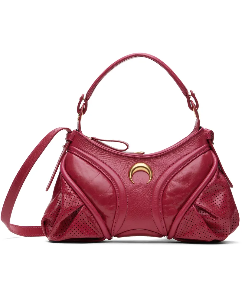 Marine Serre Pink Glossy Leather Futura Mini Bag Pk30