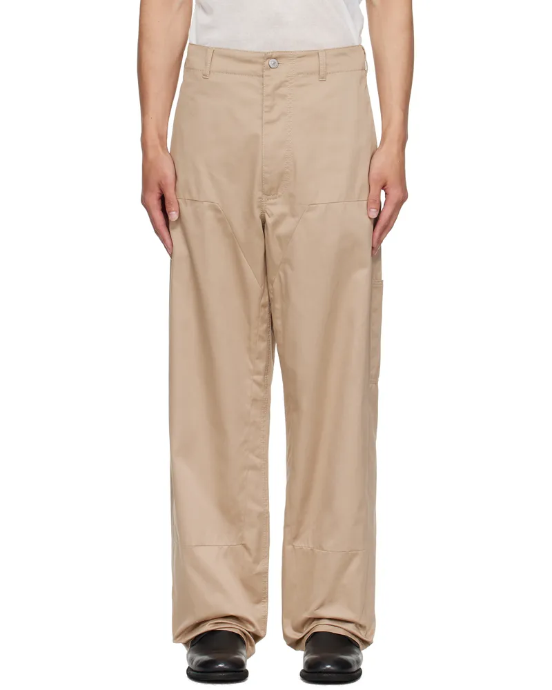 Maison Margiela Beige Cotton Trousers 115
