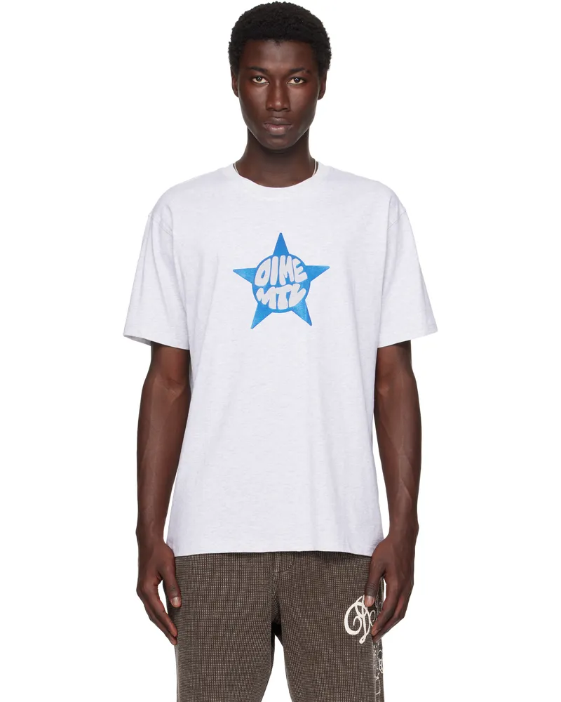 Dime Gray Star T-shirt Ash