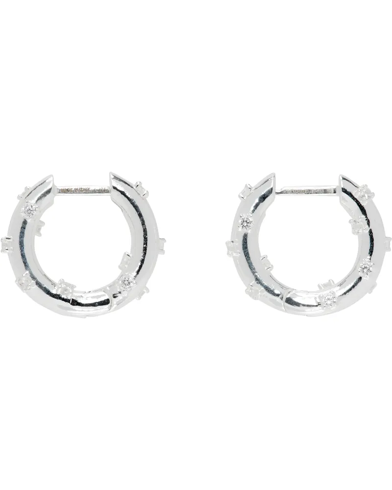Hatton Labs Silver Peyote Earrings White