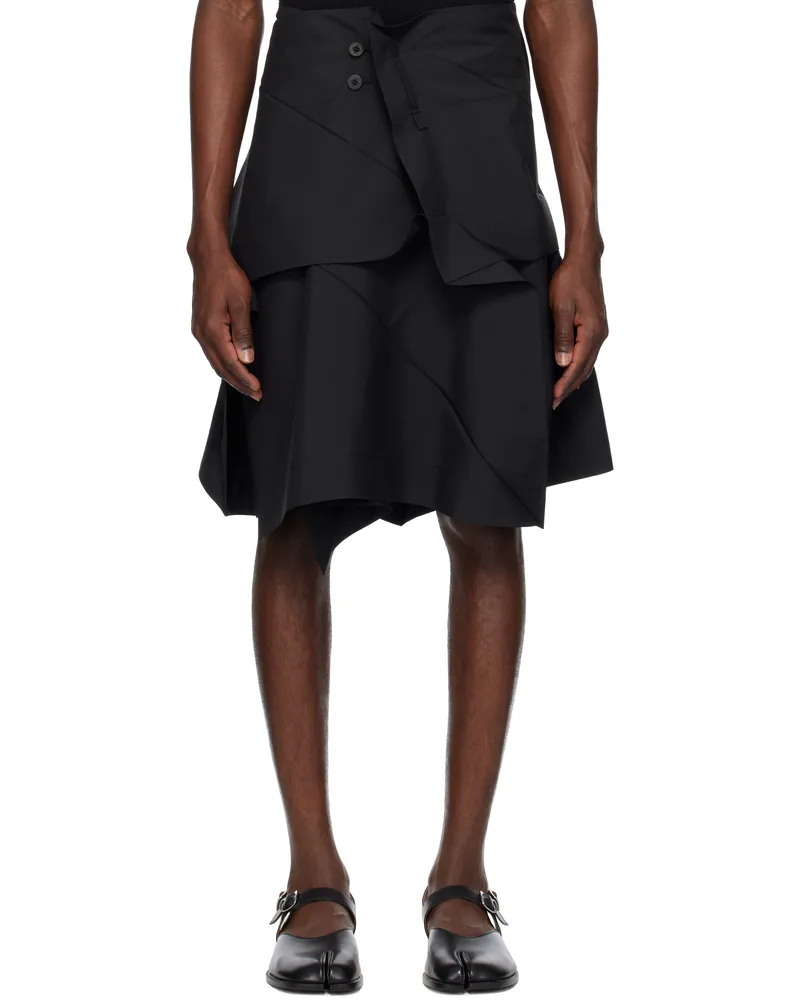 Issey Miyake Black Solid Skirt 15-black