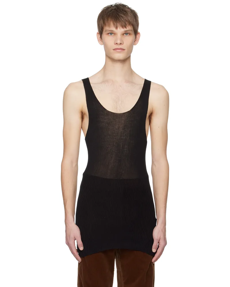 Rier Black Seamless Tank Top Black