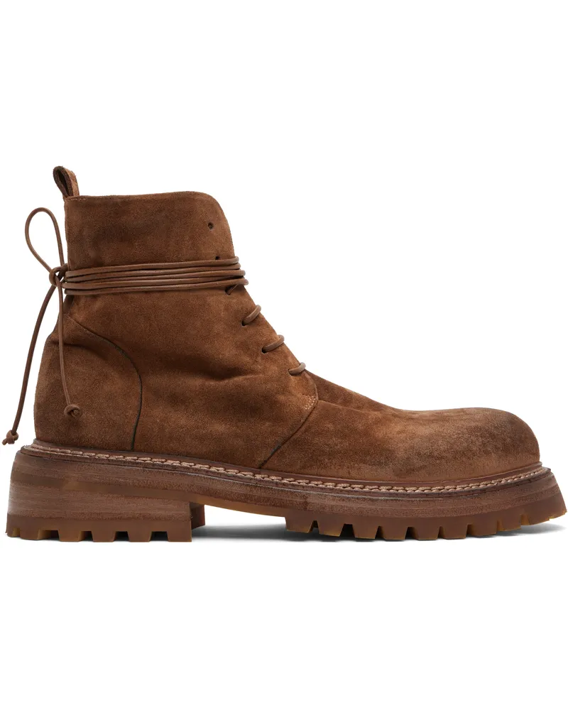 Marsèll Brown Carrucola Combat Boots Basalt